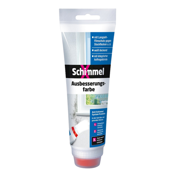 ⁦צבע לבן דוחה עובש בשפורפת עם מברשת מוכן לשימוש | תוצרת גרמניה | 250 מ"ל⁩ – תמונה ⁦1⁩