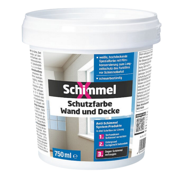 ⁦צבע דוחה עובש לקירות ותקרות | תוצרת גרמניה | 750 מ"ל⁩ – תמונה ⁦1⁩